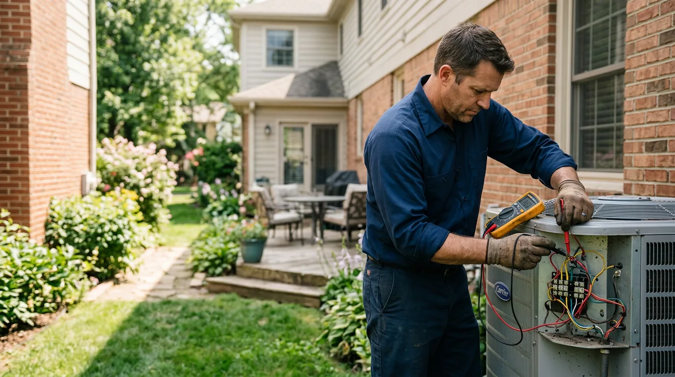 HVAC technician working near Earlysville, VA